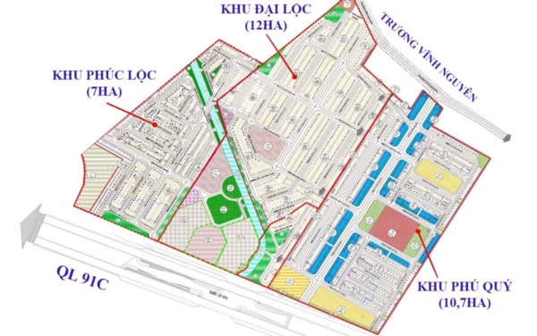 Mặt bằng Khu Dân Cư Hoàng Quân Cần Thơ