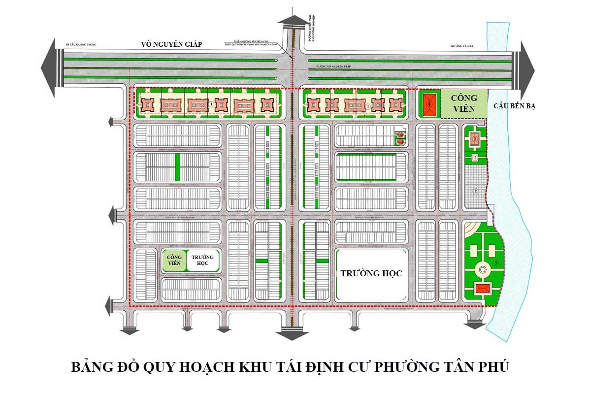 Mặt bằng Khu Dân Cư Tân Phú Cần Thơ