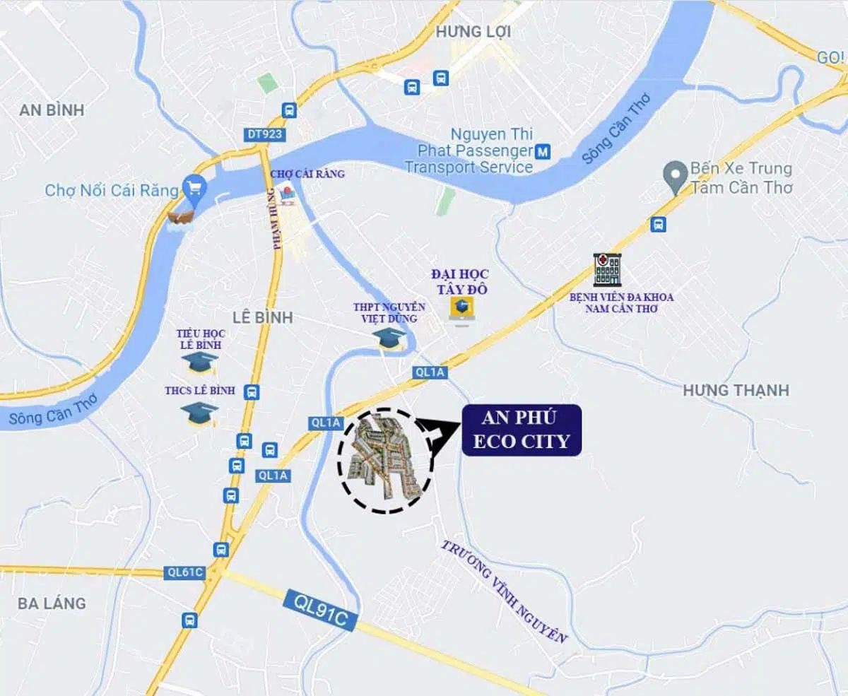 Địa chỉ An Phú Eco City Cần Thơ ở đâu?