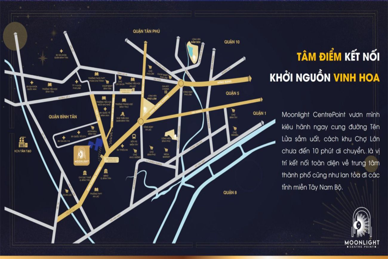 Moonlight Centre Point Bình Tân 3 Vị trí Moonlight Centre Point Bình Tân