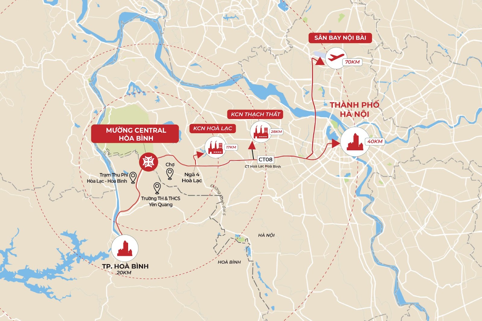 Mường Central Hòa Bình 3 Vị Trí Mường Central Hòa Bình
