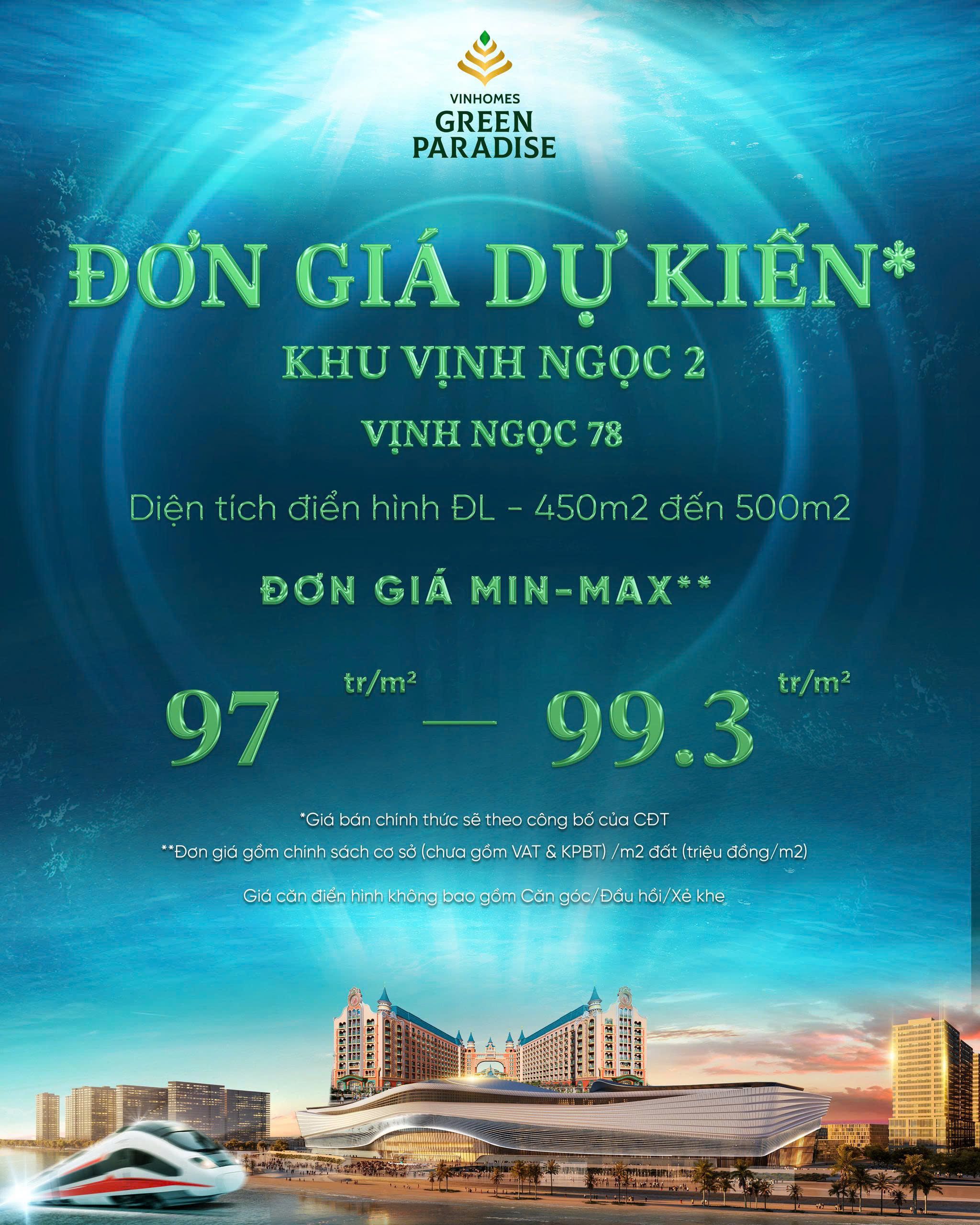 Bảng Giá Bán Vịnh Ngọc Vinhomes Cần Giờ 63 Bảng Giá Bán Biệt Thự Đơn Lập Vinhomes Cần Giờ Diện Tích 450 -500m²